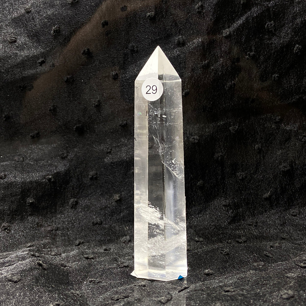 Clear Quartz Tower Reiki Wichcraft Energy Crystal Wand Minerals Home Decoration