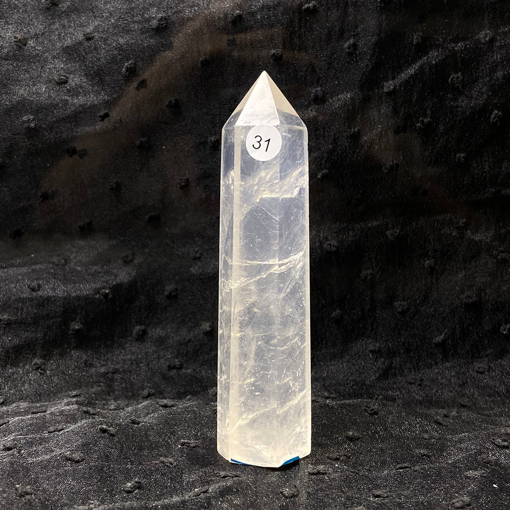 Clear Quartz Tower Reiki Wichcraft Energy Crystal Wand Minerals Home Decoration