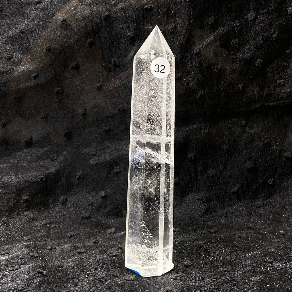 Clear Quartz Tower Reiki Wichcraft Energy Crystal Wand Minerals Home Decoration