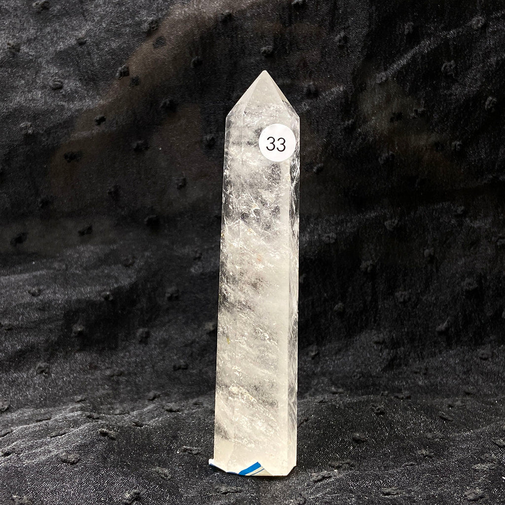 Clear Quartz Tower Reiki Wichcraft Energy Crystal Wand Minerals Home Decoration