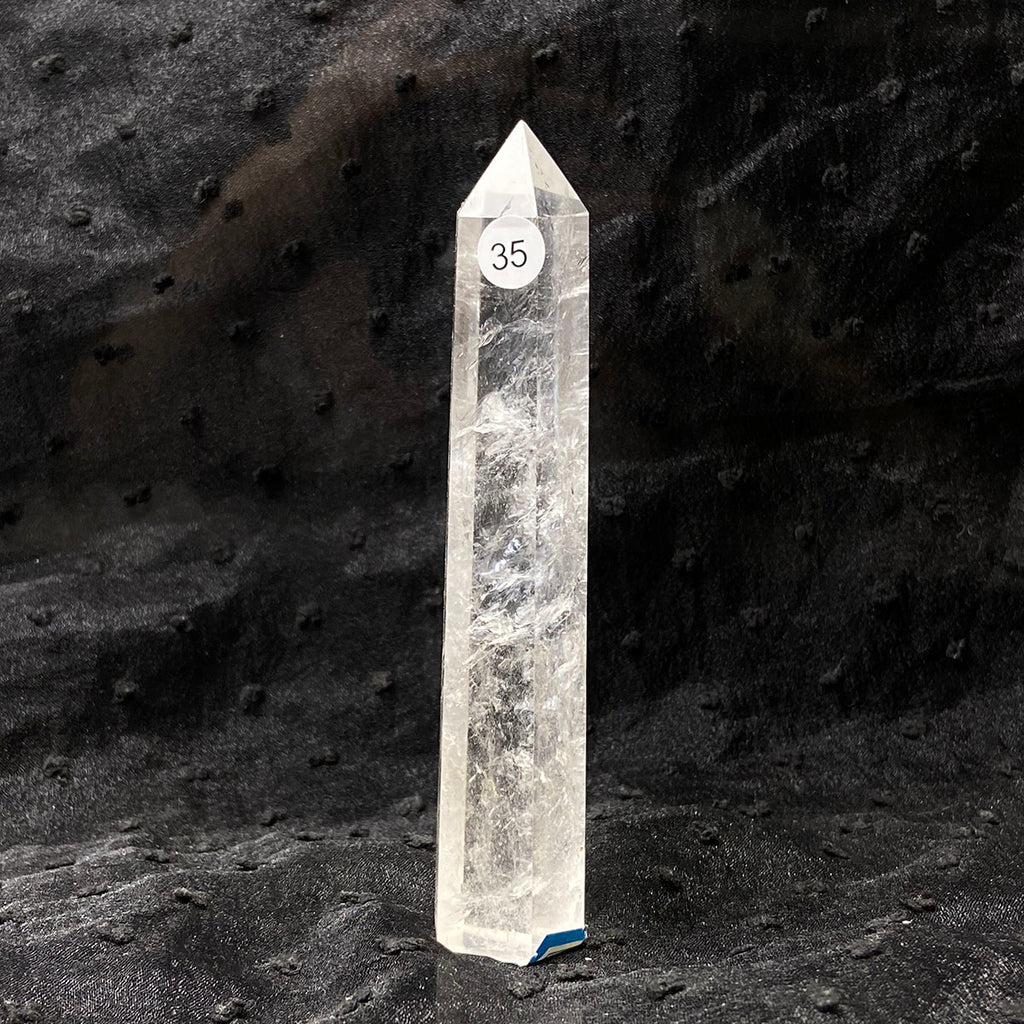 Clear Quartz Tower Reiki Wichcraft Energy Crystal Wand Minerals Home Decoration