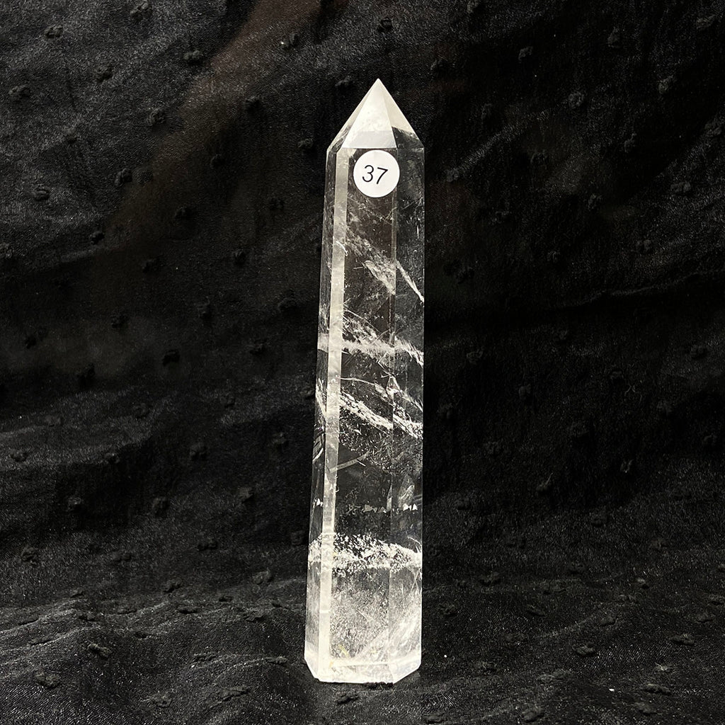 Clear Quartz Tower Reiki Wichcraft Energy Crystal Wand Minerals Home Decoration