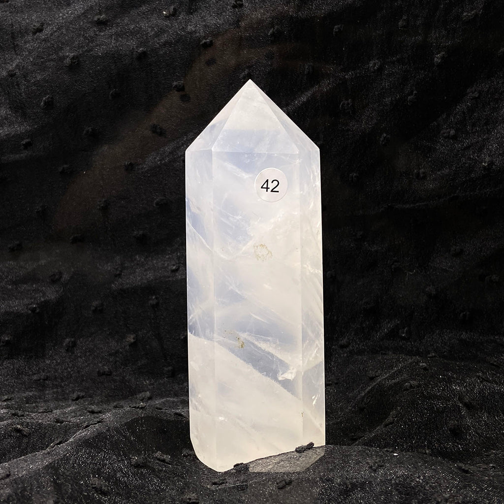 Clear Quartz Tower Reiki Wichcraft Energy Crystal Wand Minerals Home Decoration