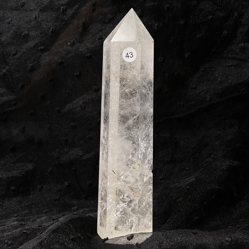 Clear Quartz Tower Reiki Wichcraft Energy Crystal Wand Minerals Home Decoration