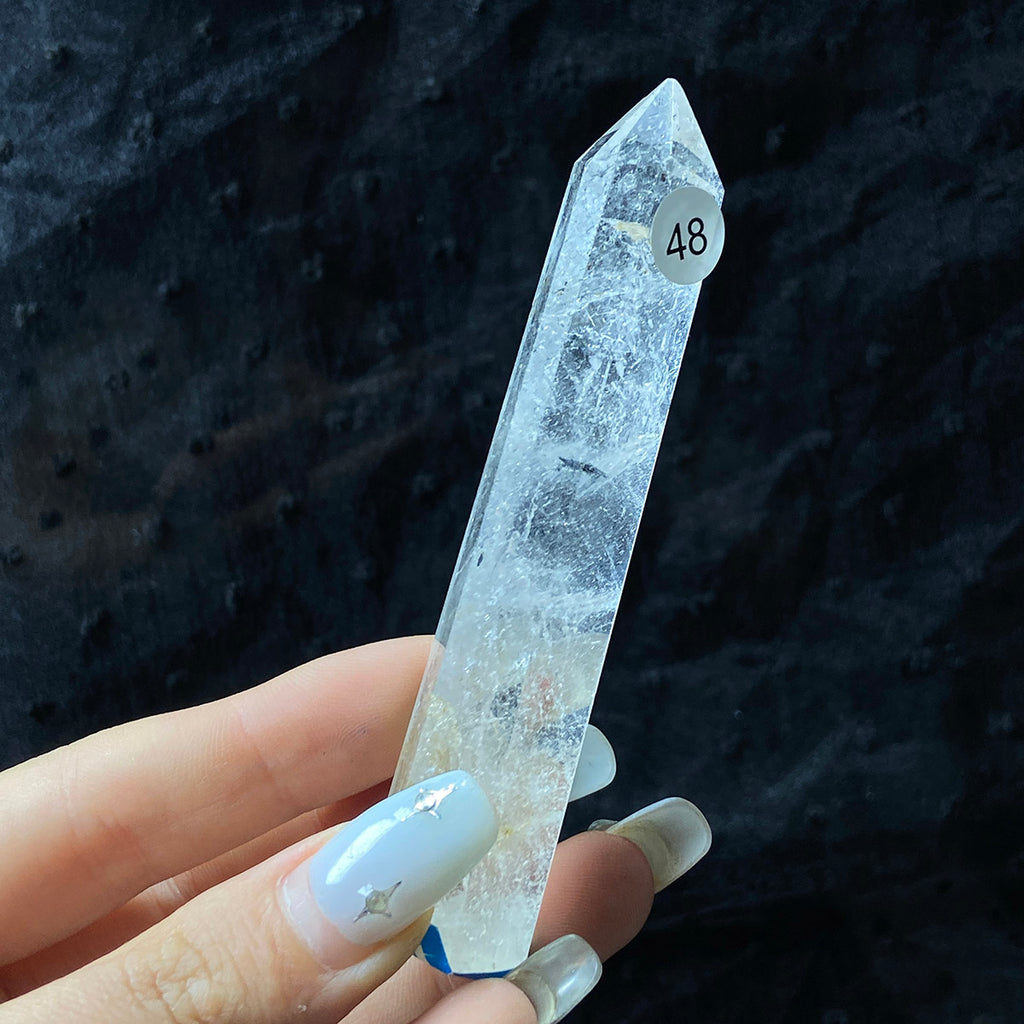 Clear Quartz Tower Reiki Wichcraft Energy Crystal Wand Minerals Home Decoration