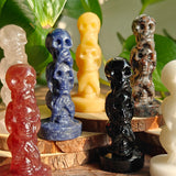 1PC Crystal Three Skulls Carvings