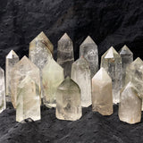 Natural Stone Green Phantom Crystal Tower Polished Garden Quartz Wand Reiki Healing Room Decor