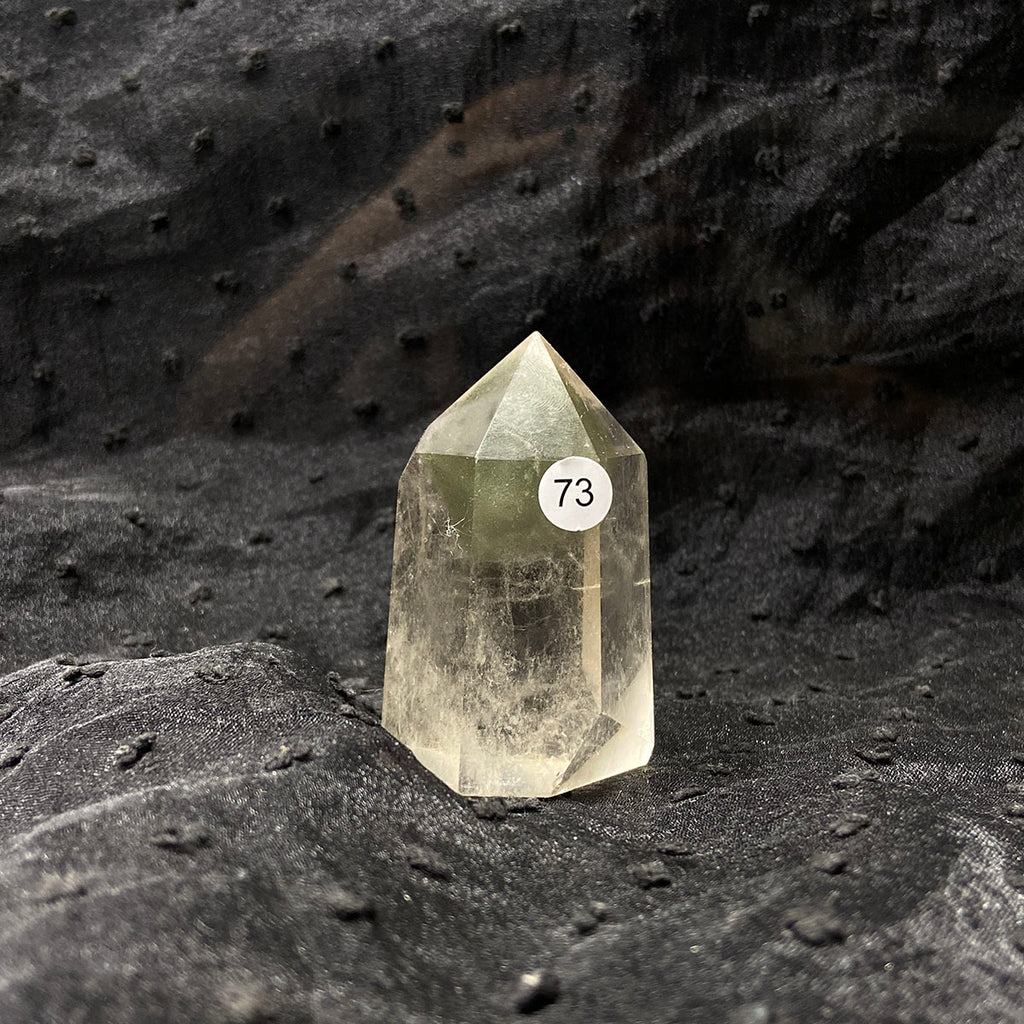 Natural Stone Green Phantom Crystal Tower Polished Garden Quartz Wand Reiki Healing Room Decor