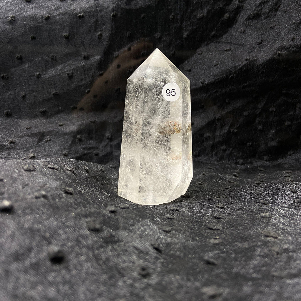 Natural Stone Green Phantom Crystal Tower Polished Garden Quartz Wand Reiki Healing Room Decor