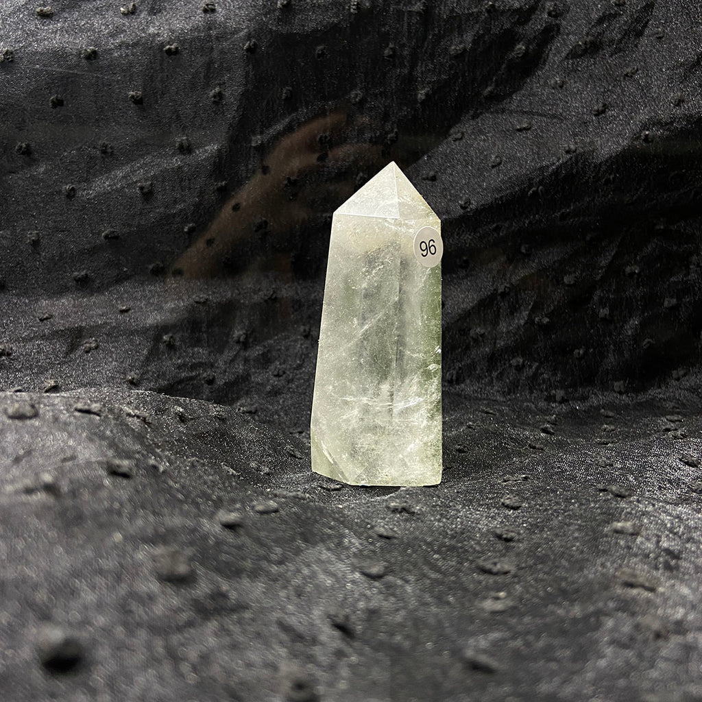 Natural Stone Green Phantom Crystal Tower Polished Garden Quartz Wand Reiki Healing Room Decor