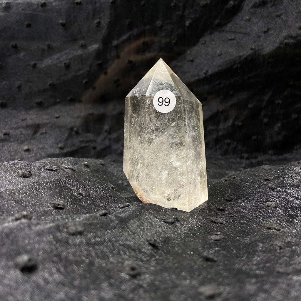 Natural Stone Green Phantom Crystal Tower Polished Garden Quartz Wand Reiki Healing Room Decor