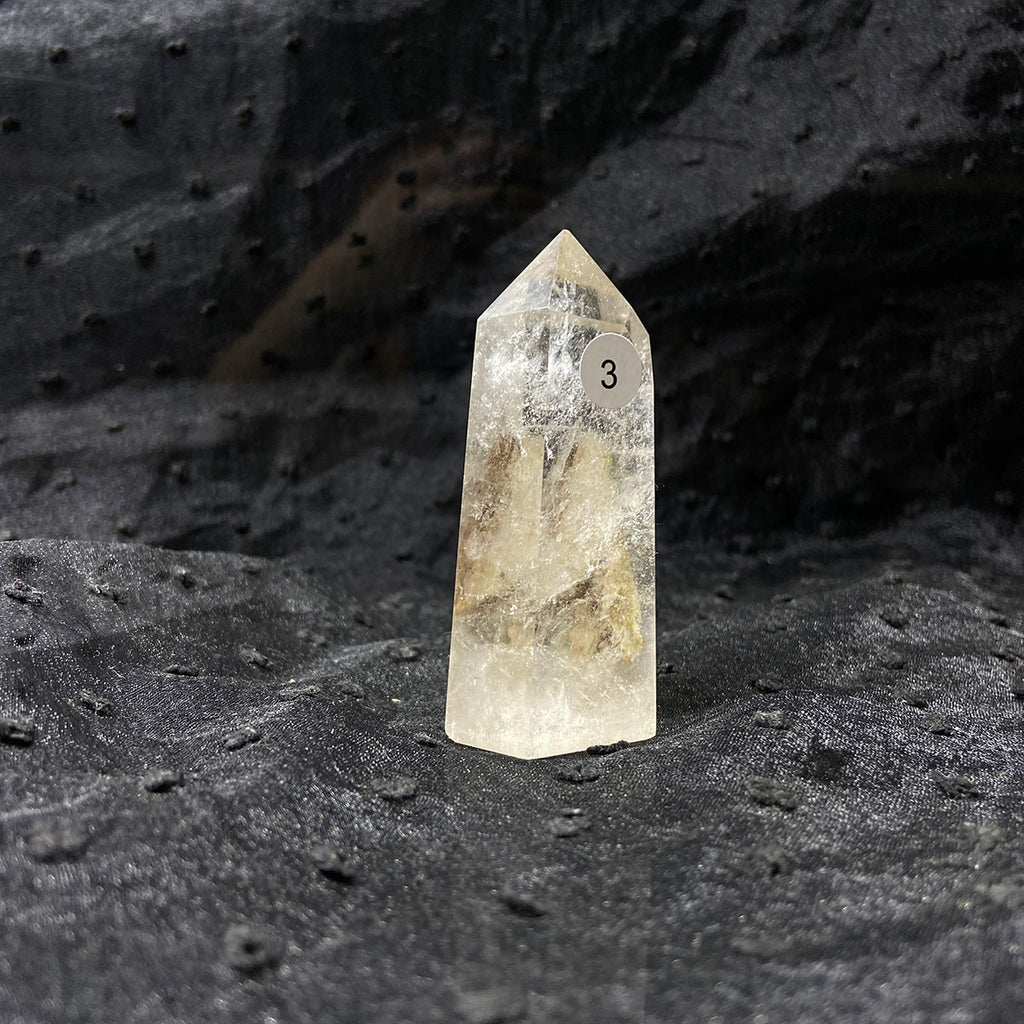 Natural Stone Green Phantom Crystal Tower Polished Garden Quartz Wand Reiki Healing Room Decor