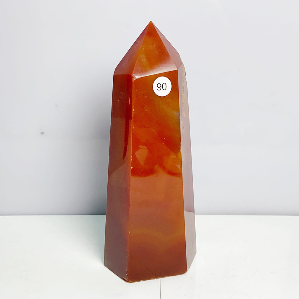 Carnelian Tower Crystal Healing Meditation Reiki Wicca Wichcraft Red Agate Home Decoration