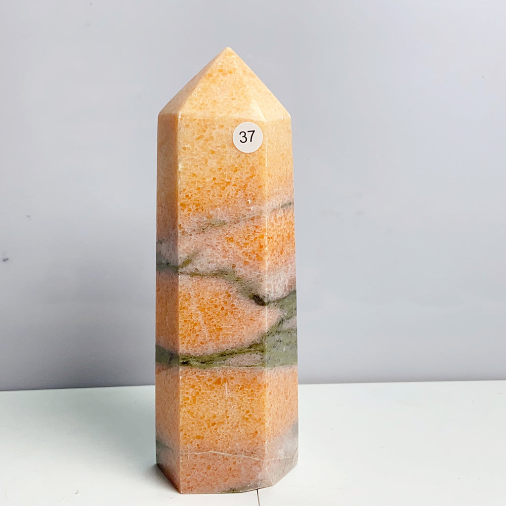 Different Materials Tower Reiki Crystal Healing Energy Stone Home Decoration