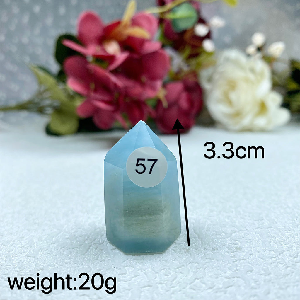 Natural Aquamarine Crystal Tower Point