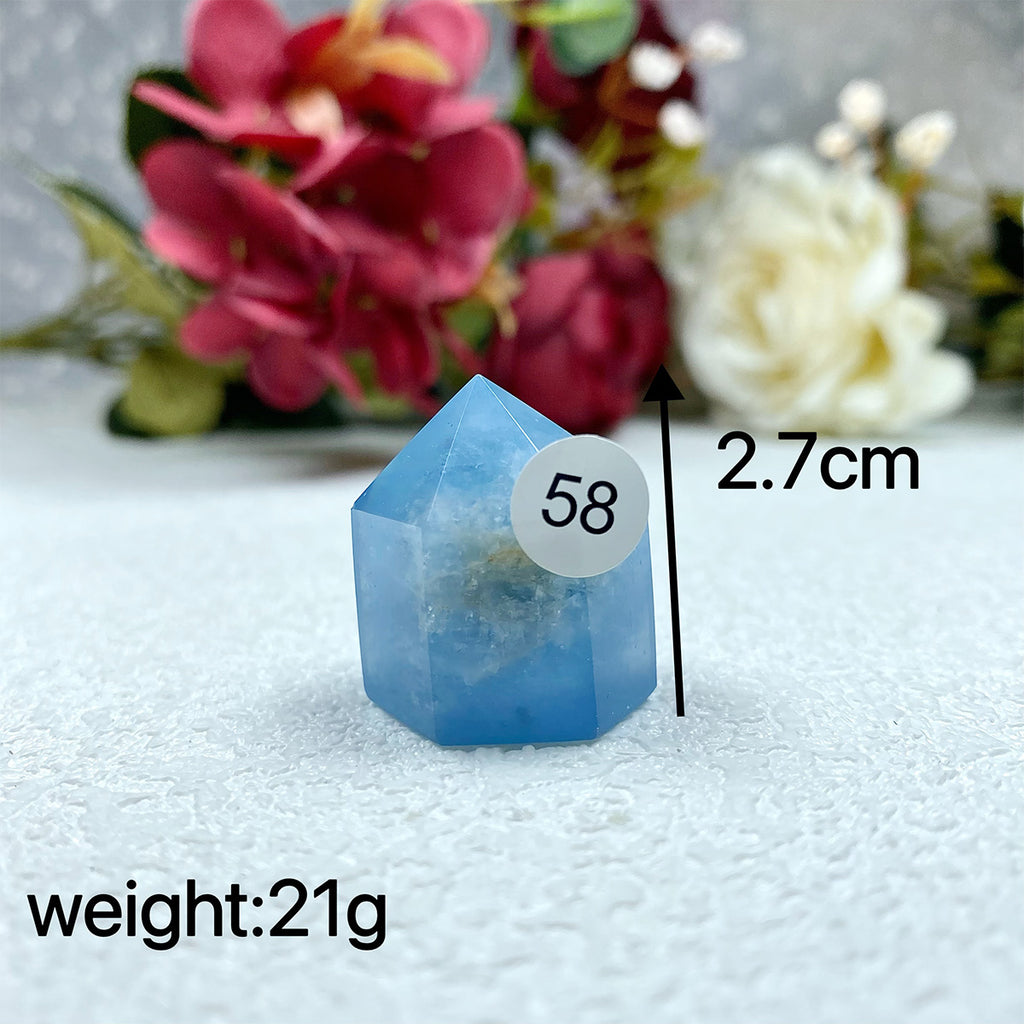 Natural Aquamarine Crystal Tower Point