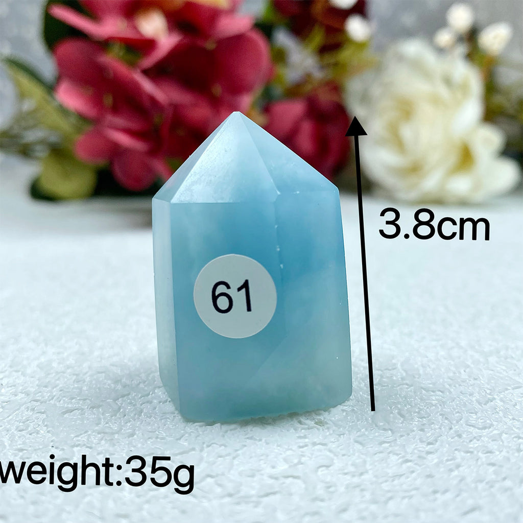 Natural Aquamarine Crystal Tower Point