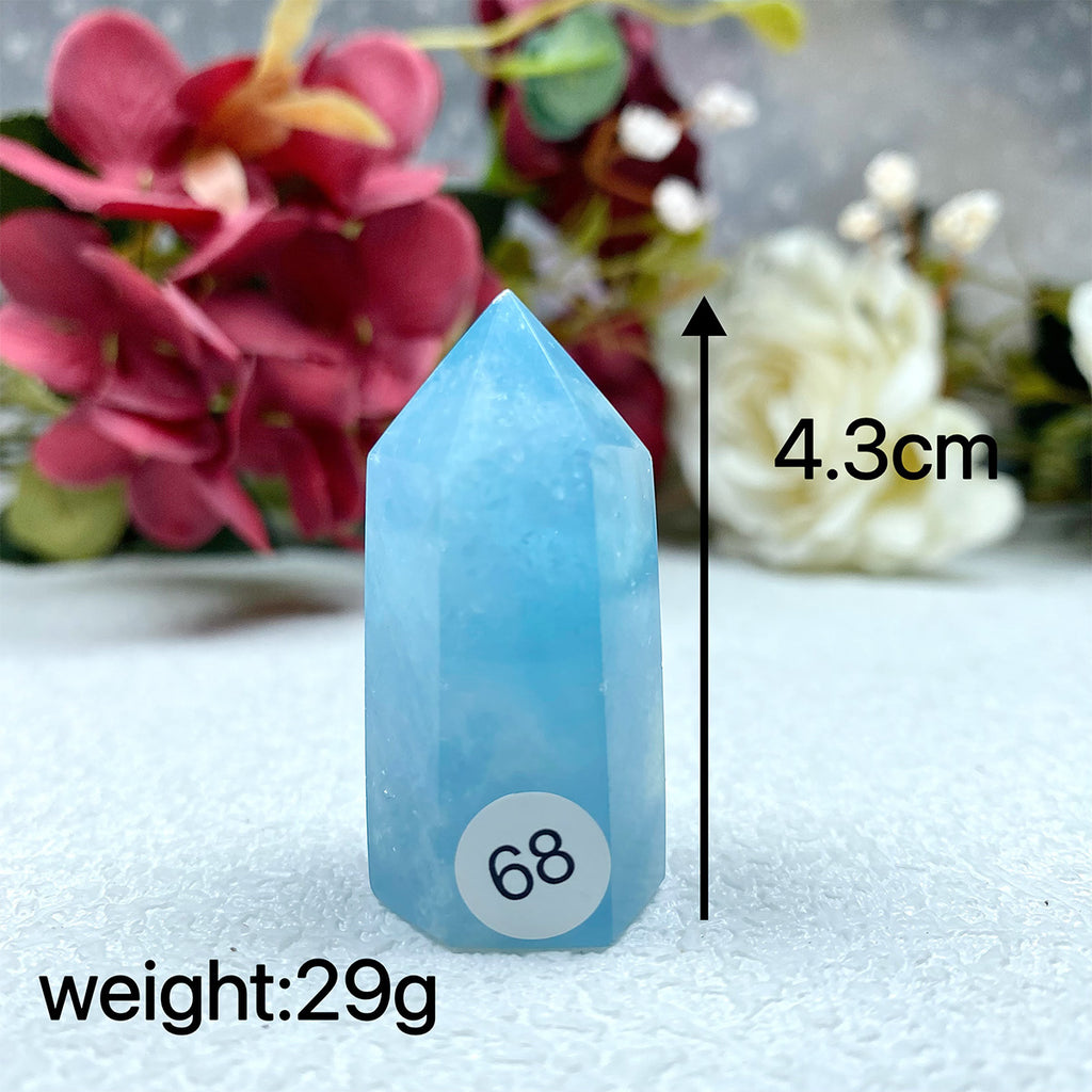 Natural Aquamarine Crystal Tower Point