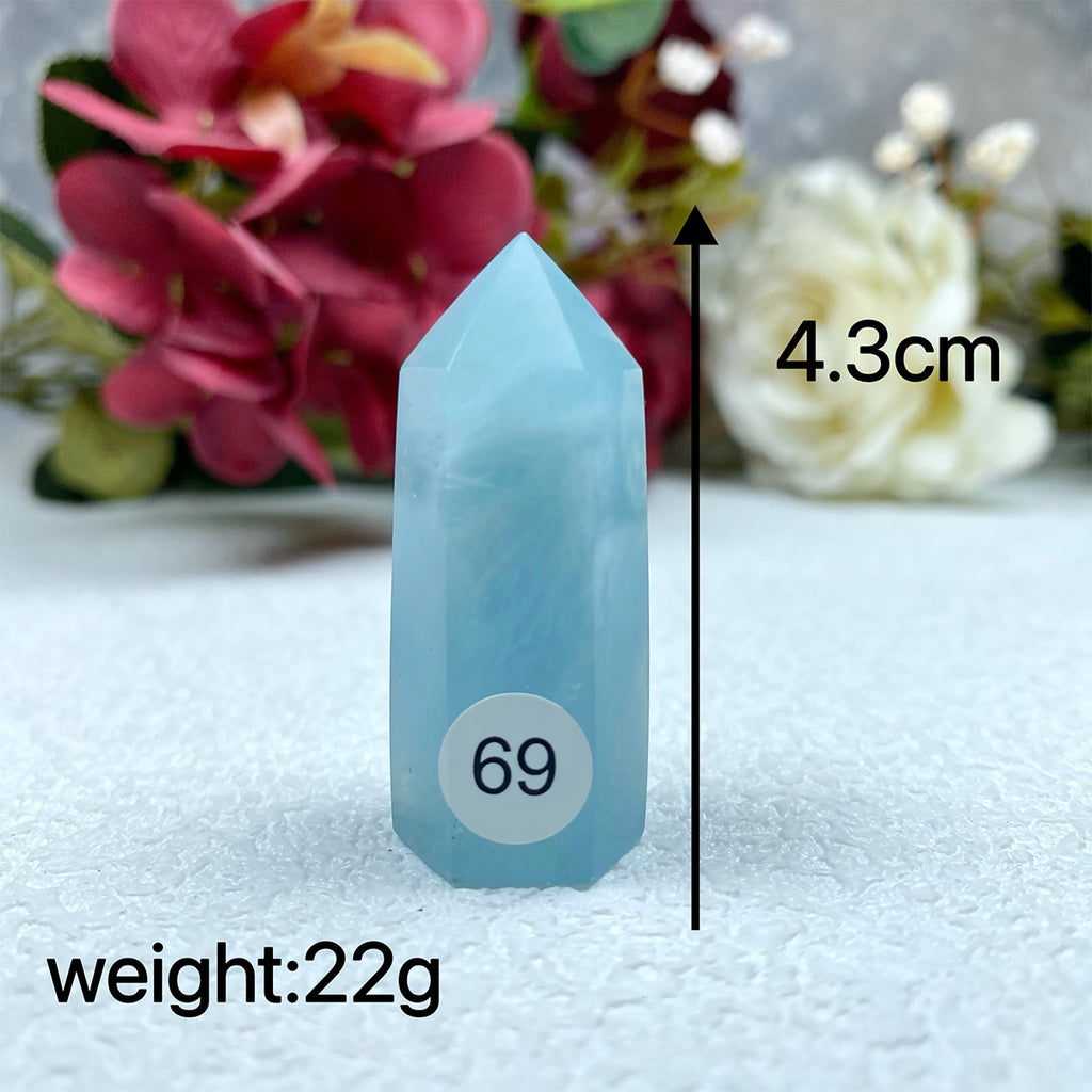 Natural Aquamarine Crystal Tower Point