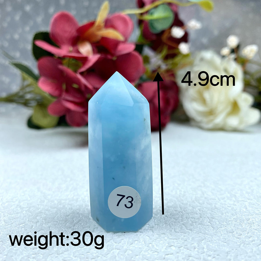 Natural Aquamarine Crystal Tower Point