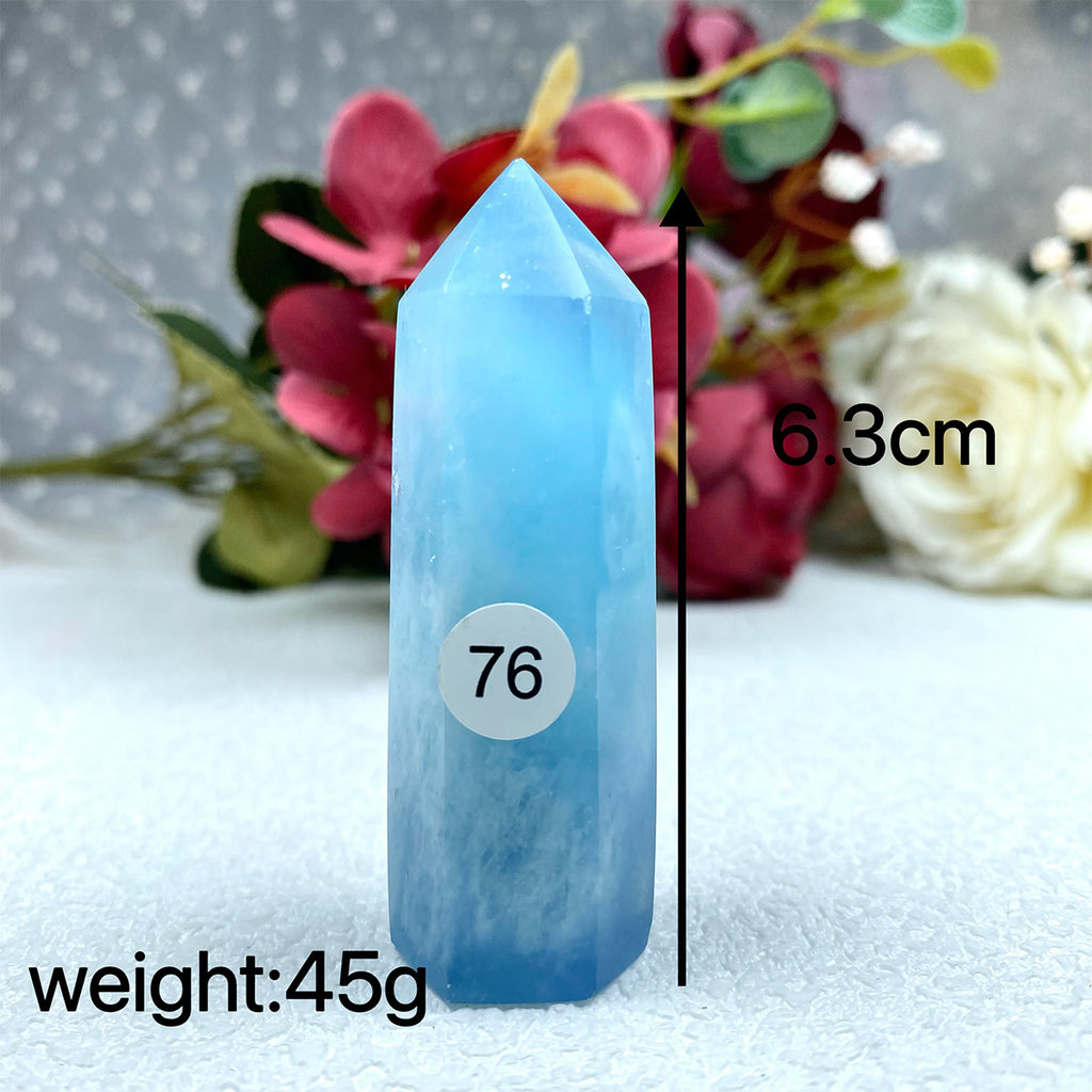 Natural Aquamarine Crystal Tower Point