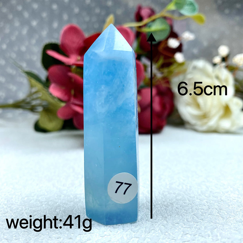 Natural Aquamarine Crystal Tower Point