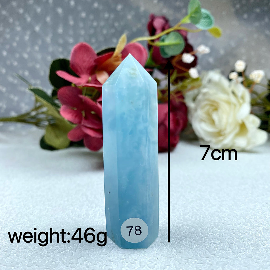 Natural Aquamarine Crystal Tower Point