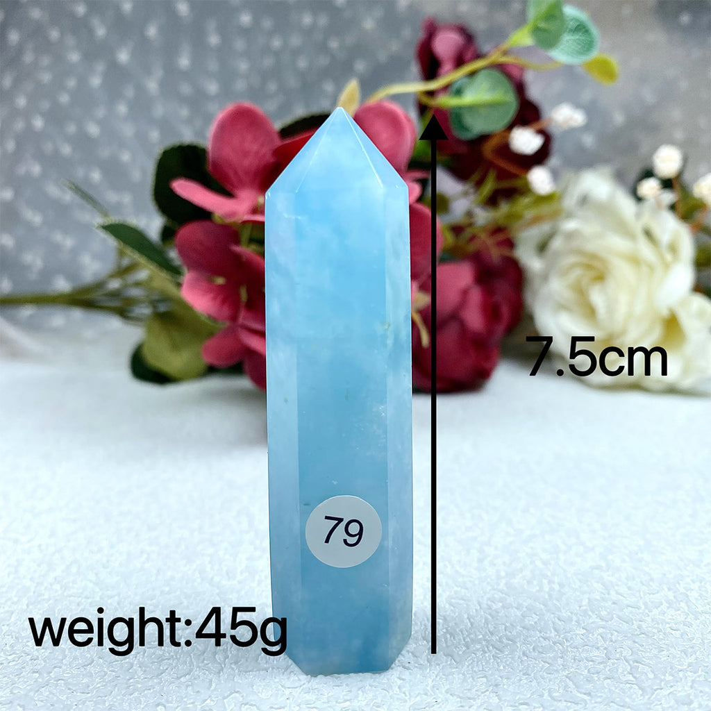 Natural Aquamarine Crystal Tower Point