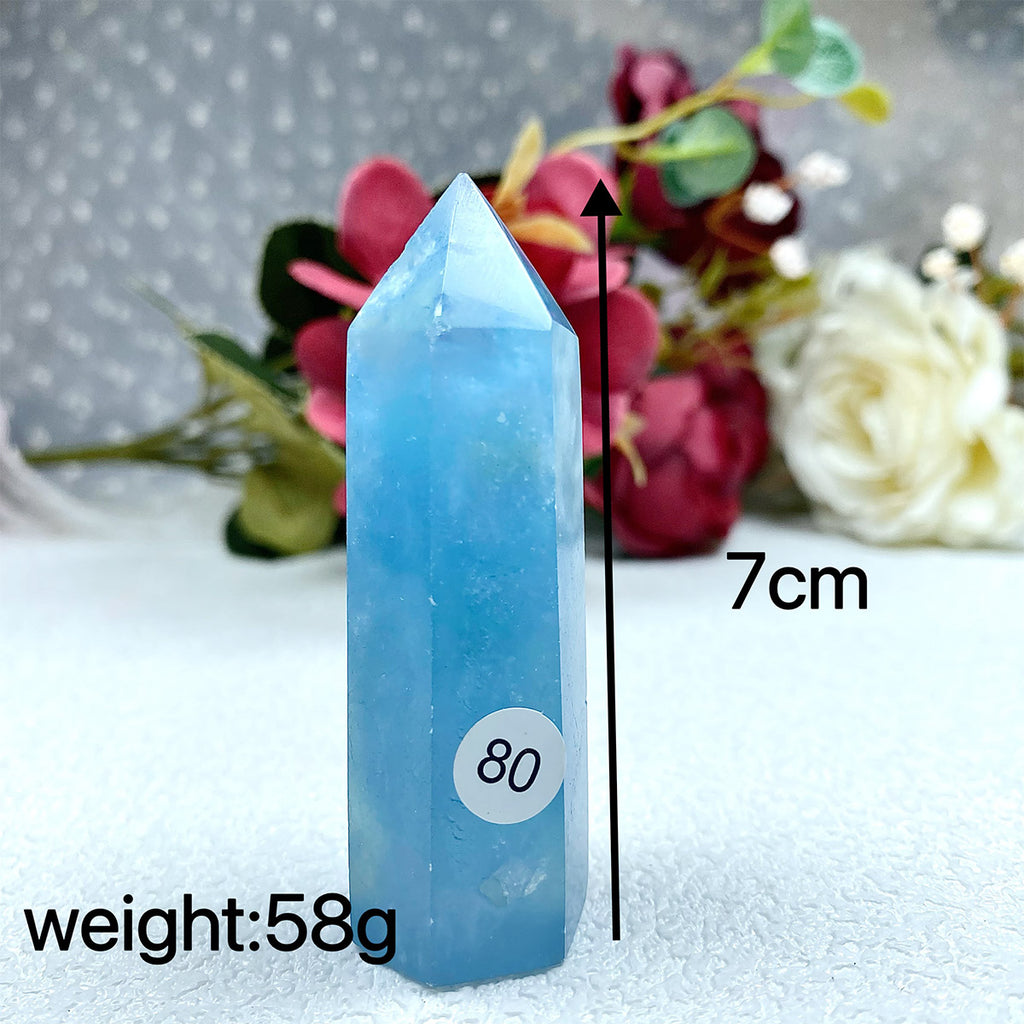 Natural Aquamarine Crystal Tower Point