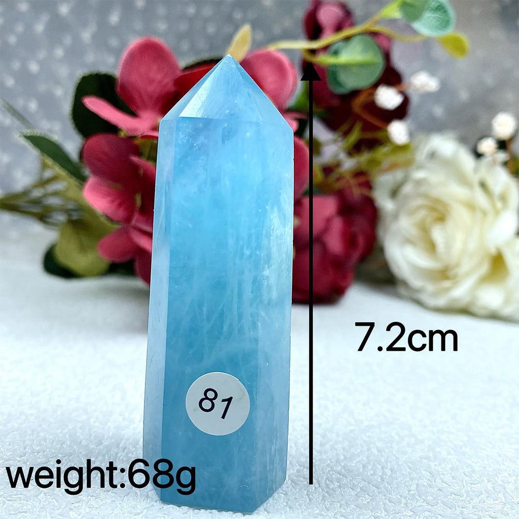 Natural Aquamarine Crystal Tower Point