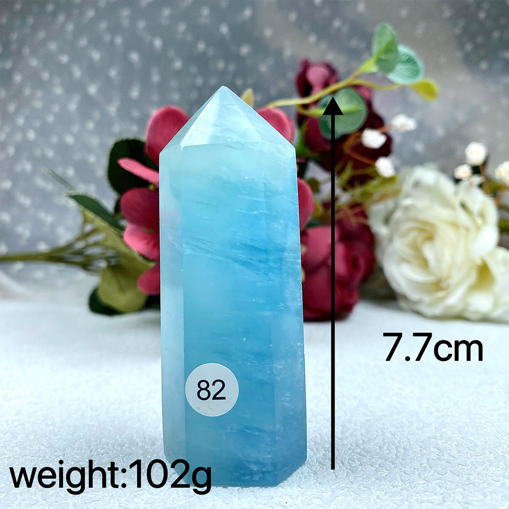 Natural Aquamarine Crystal Tower Point