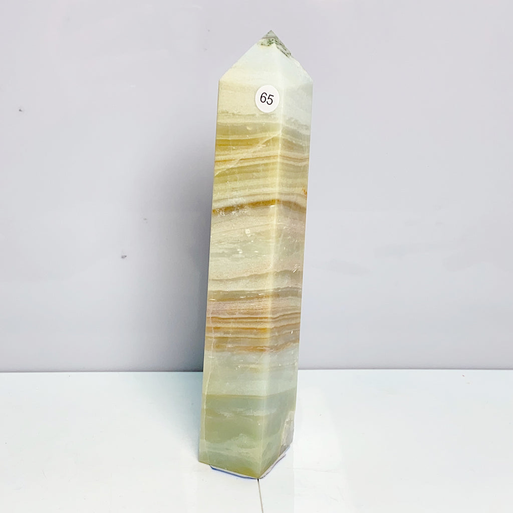 Caribbean Calcite Tower Crystal Energy Point Blue Quartz Healing Stone For Decoration