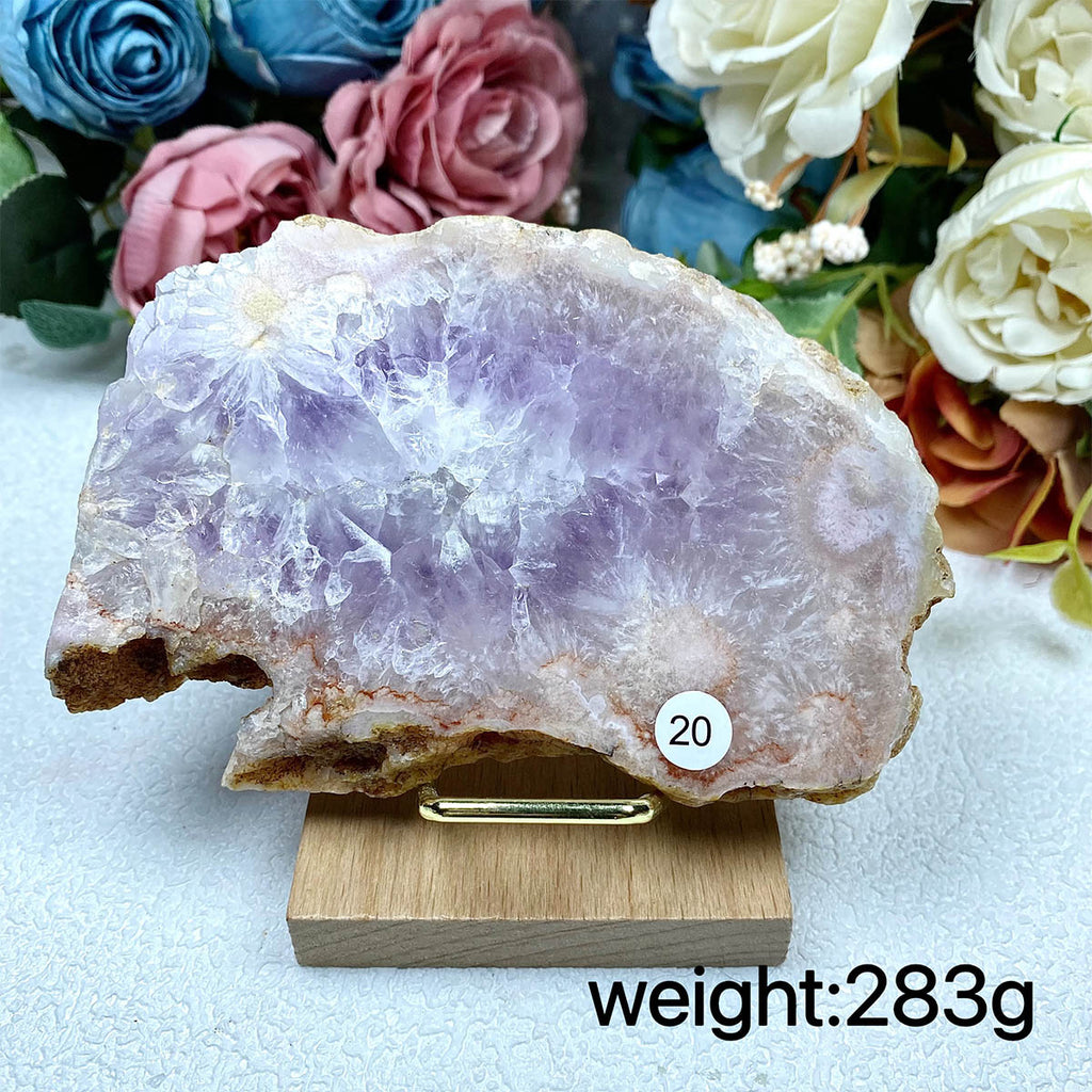 Pink Amethyst Crystal Slice