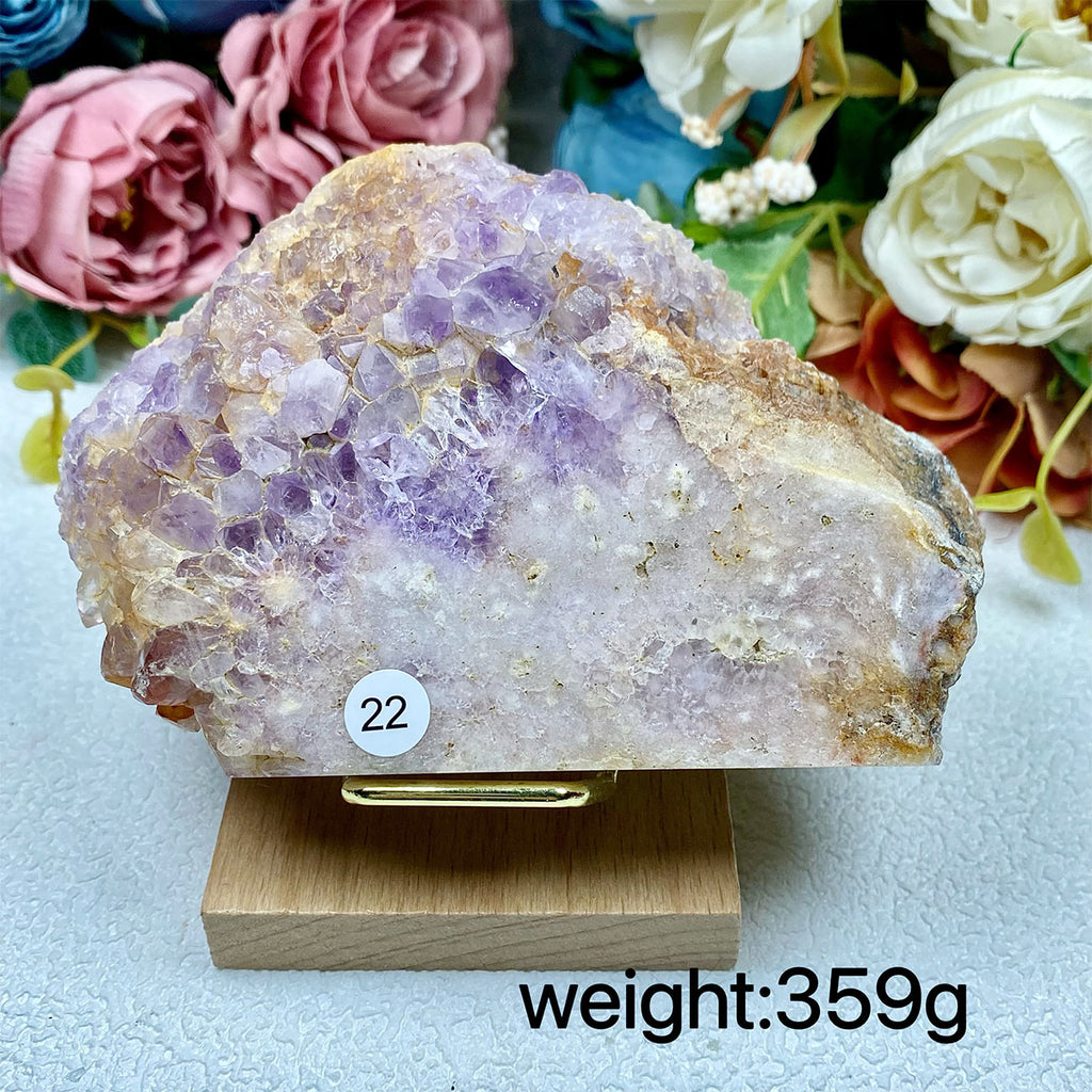 Pink Amethyst Crystal Slice