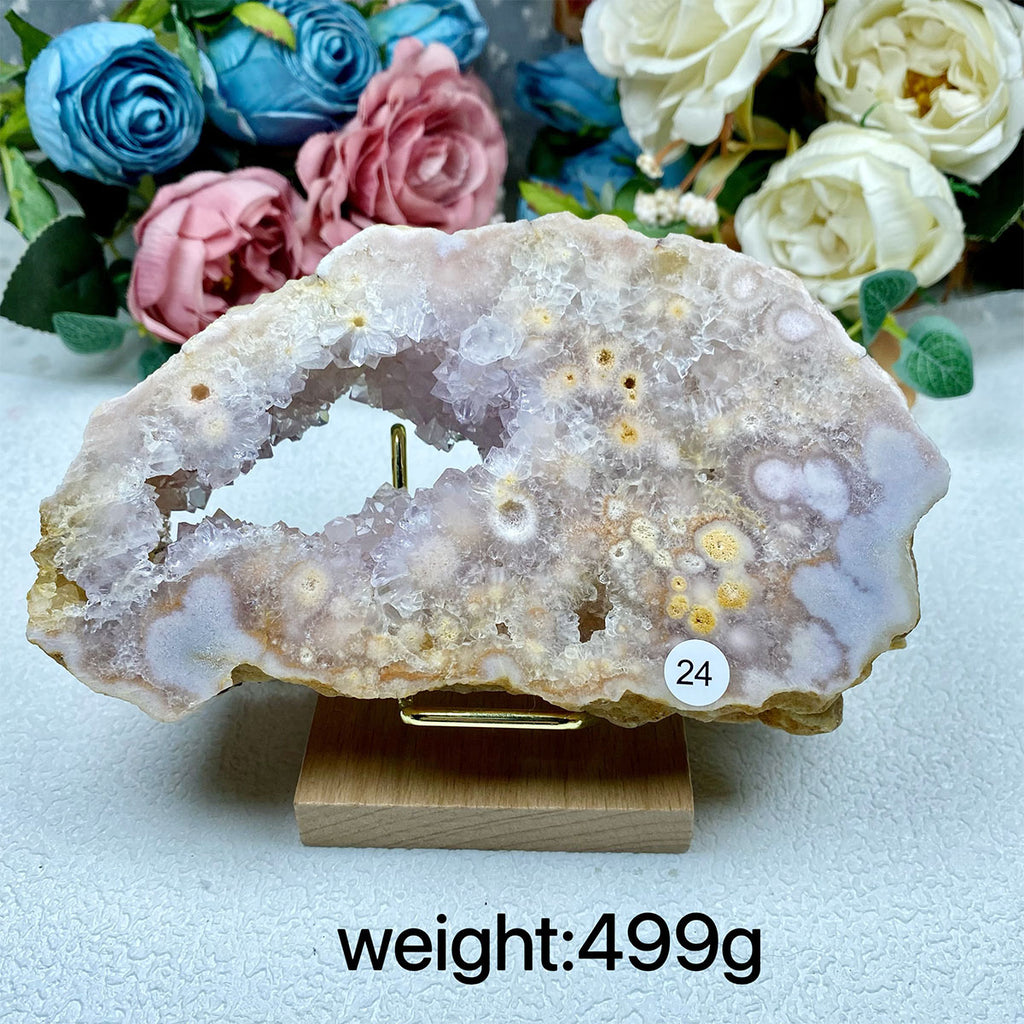 Pink Amethyst Crystal Slice