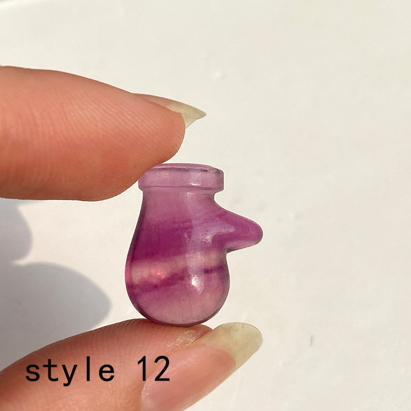 Mini Fluorite Carvings For Christmas