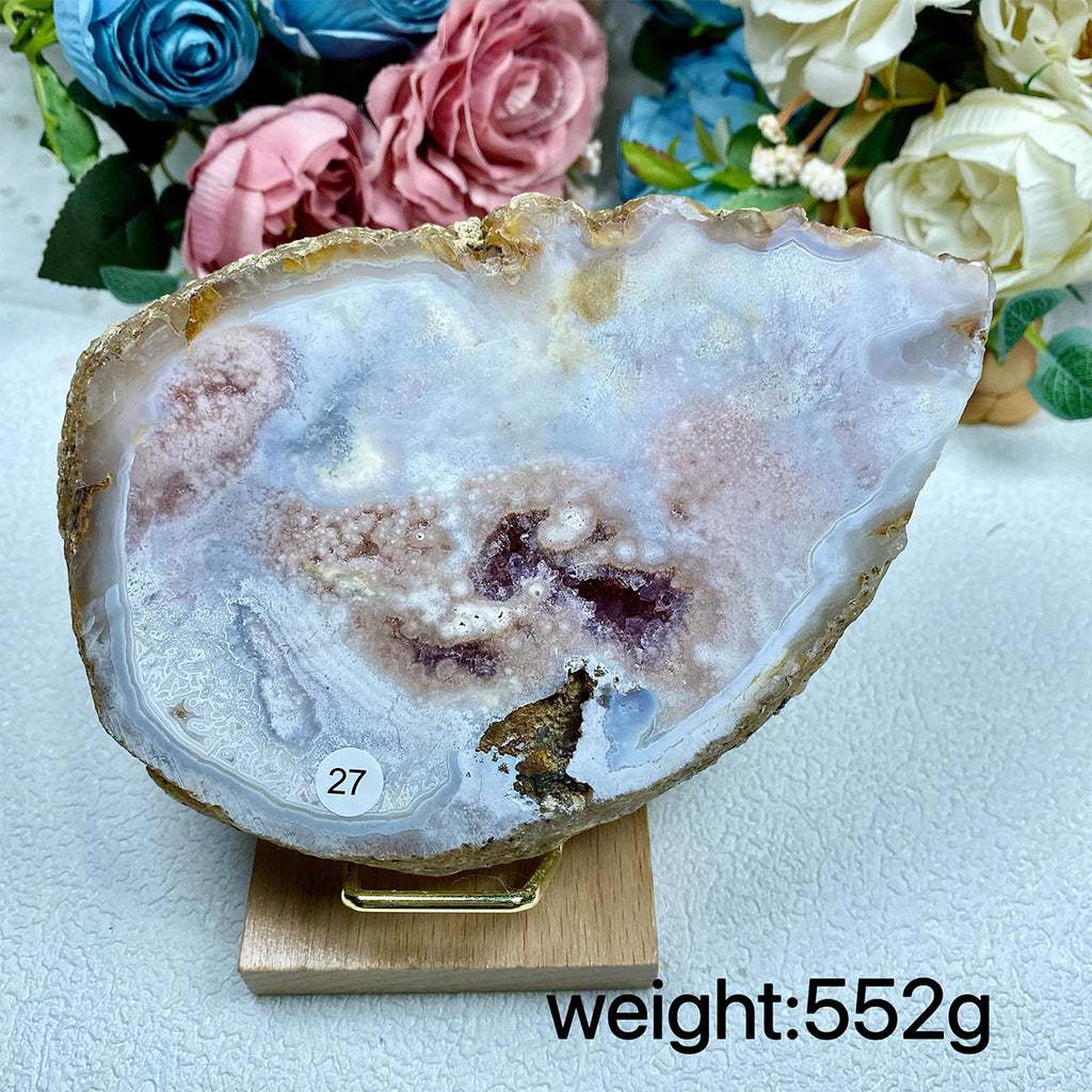 Pink Amethyst Crystal Slice