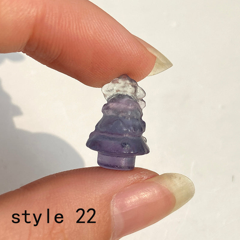 Mini Fluorite Carvings For Christmas