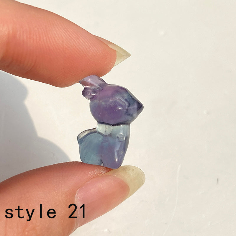 Mini Fluorite Carvings For Christmas