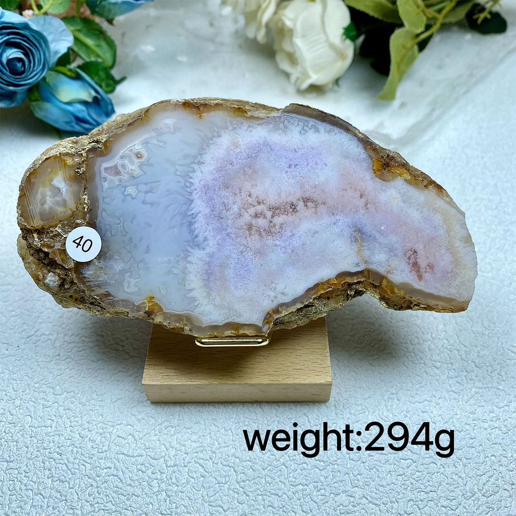 Pink Amethyst Crystal Slice