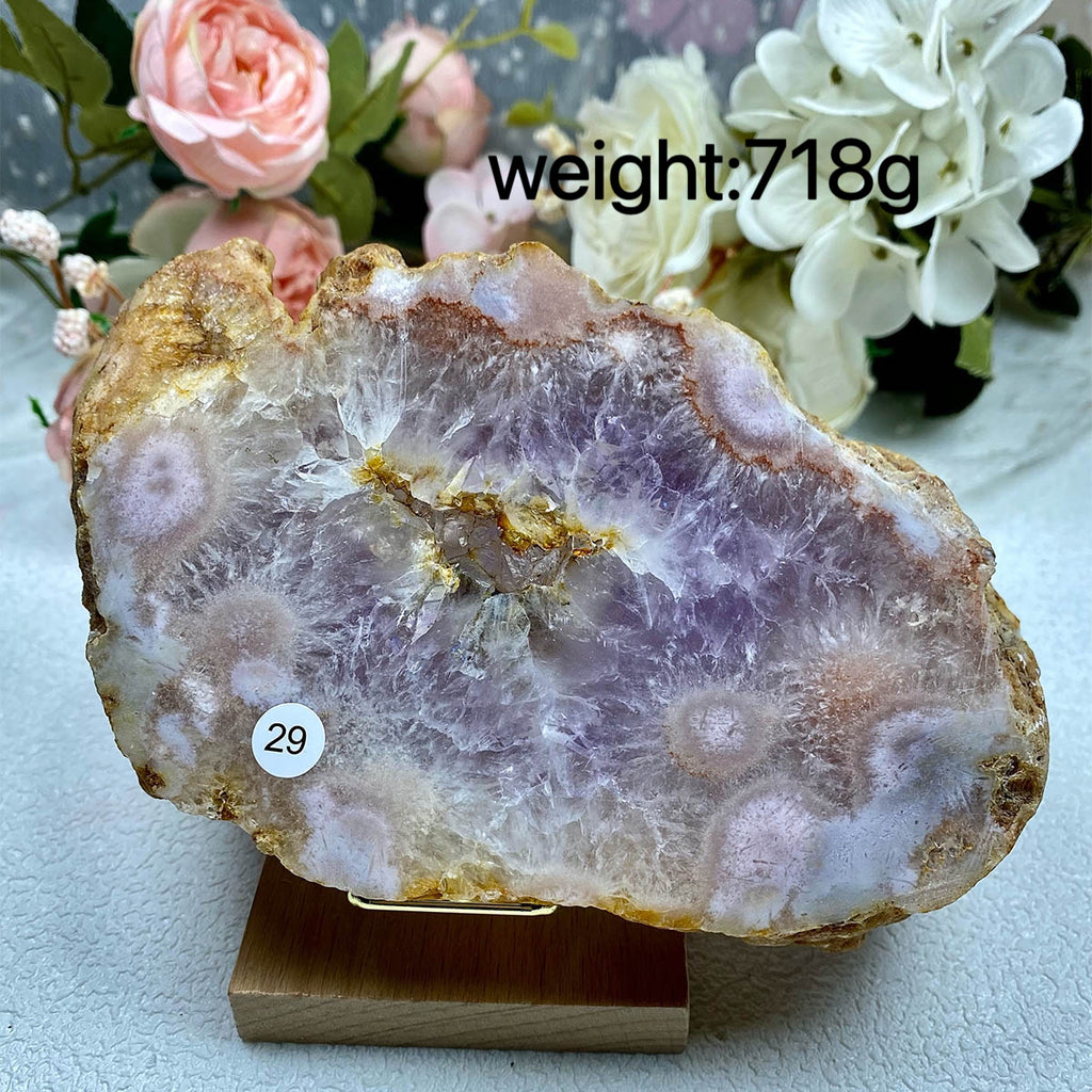 Pink Amethyst Crystal Slice