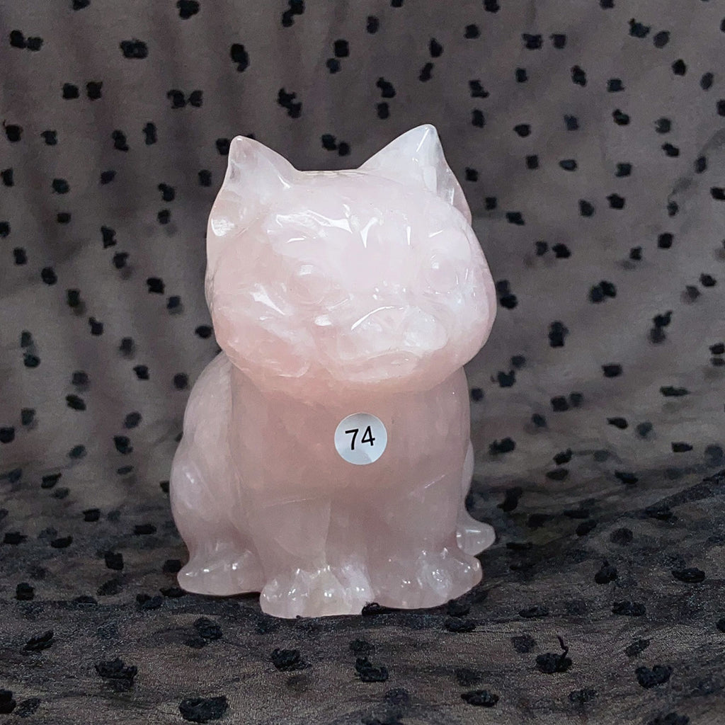 Crystal Cat Carving Animals Statue Reiki Healing Decoration Room Decor Stone Ornaments Crafts