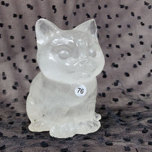 Load image into Gallery viewer, Crystal Cat Carving Animals Statue Reiki Healing Decoration Room Decor Stone Ornaments Crafts