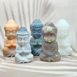 Crystals Baby Buddha Carved Spiritual Introspection Peace Reiki Healing Stone Home Decoration