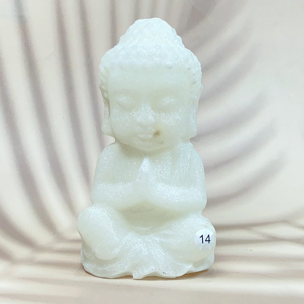 Crystals Baby Buddha Carved Spiritual Introspection Peace Reiki Healing Stone Home Decoration