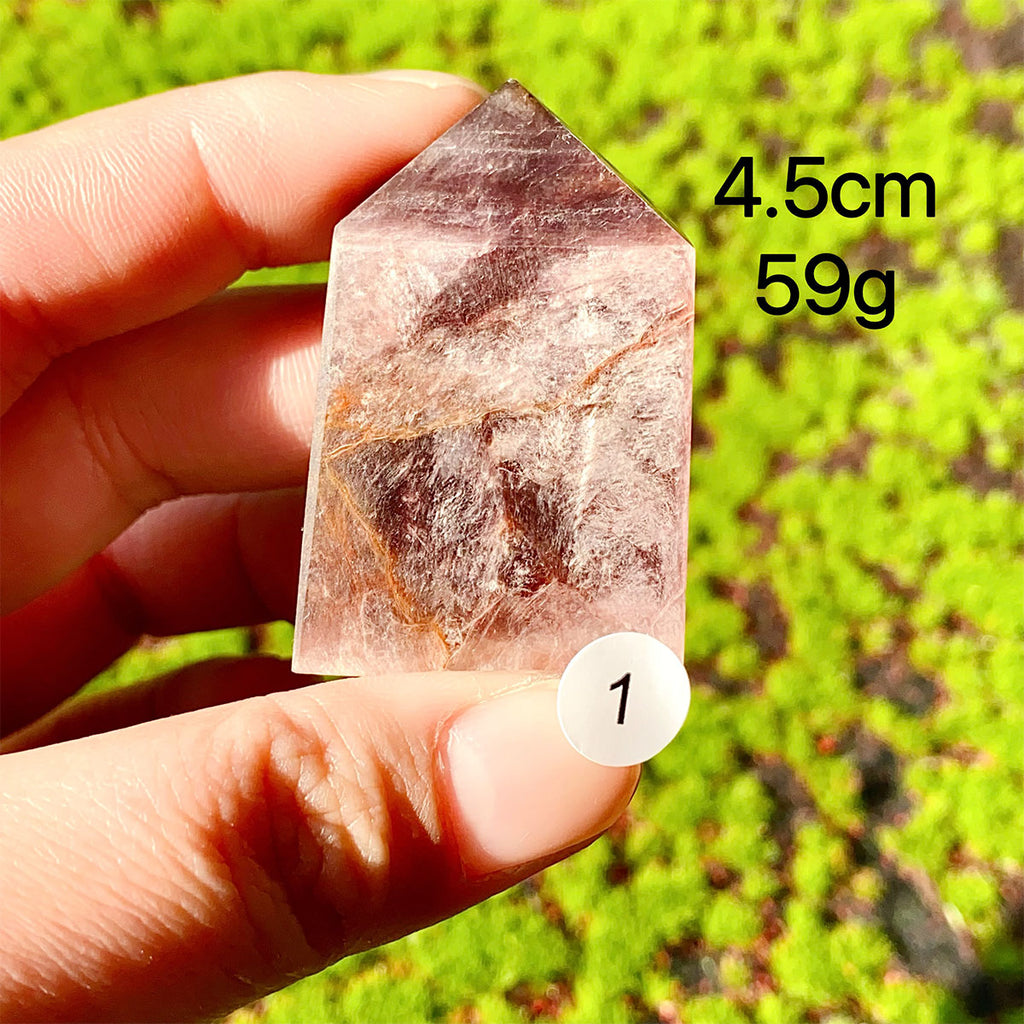 Natural Crystal Lepidolite Tower Purple Mica Point