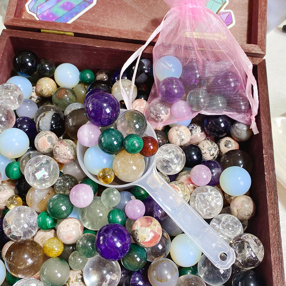 Crystals Sphere Confetti Gemstone Balls Scoop