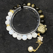 Load image into Gallery viewer, Golden Obsidian Nine Tailed Fox 8MM Moonstone Bead Design Bracelet Accessory Women Fashion Jewellry