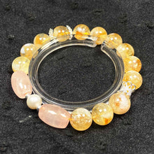 Load image into Gallery viewer, Cloud Citrine Bracelet Rose Quartz Crystal Reiki Healing Energy Gemstone Women Jewelry