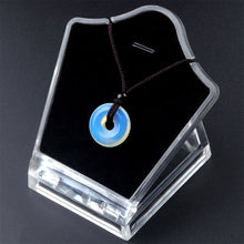 Load image into Gallery viewer, Crystal Carving Peace Buckle Donut Pendant Necklace